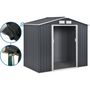Voir la diapositive 1 : Habitat et Jardin Abri de jardin métal -  Vegas  - 2,7 m² avec gouttière - Gris