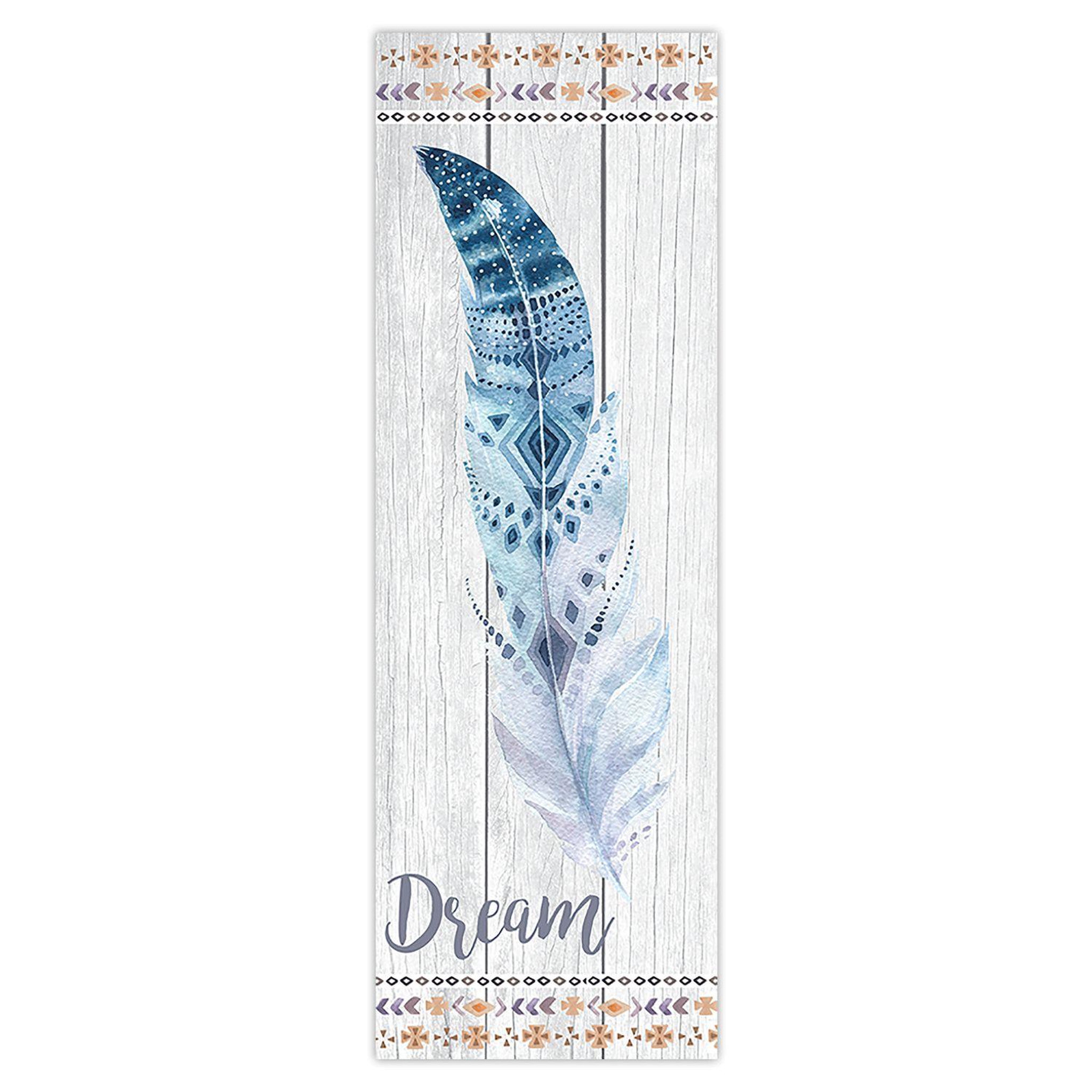 SUD TRADING Toile plume boho - 30 x 90 cm - dream