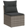 Voir la diapositive 5 : VIDAXL Salon de jardin 6 pcs avec coussins gris resine tressee