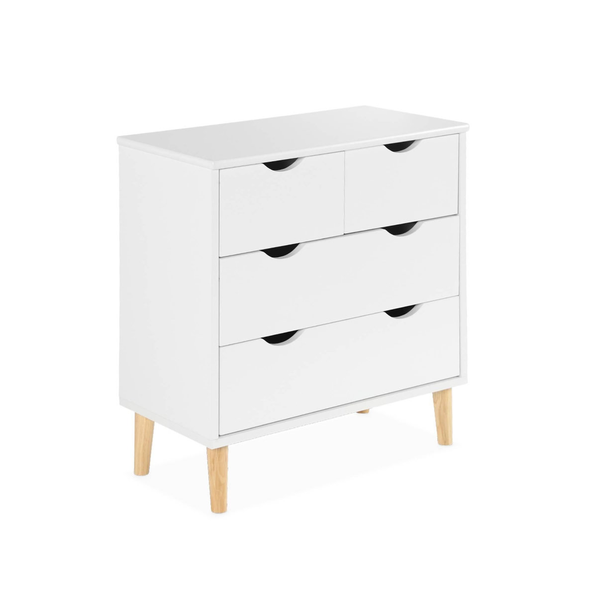 SWEEEK Commode pour enfant. 4 tiroirs. pieds en pin