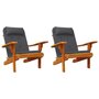 Voir la diapositive 4 : VIDAXL Coussins de chaise adirondack lot de 2 anthracite tissu oxford