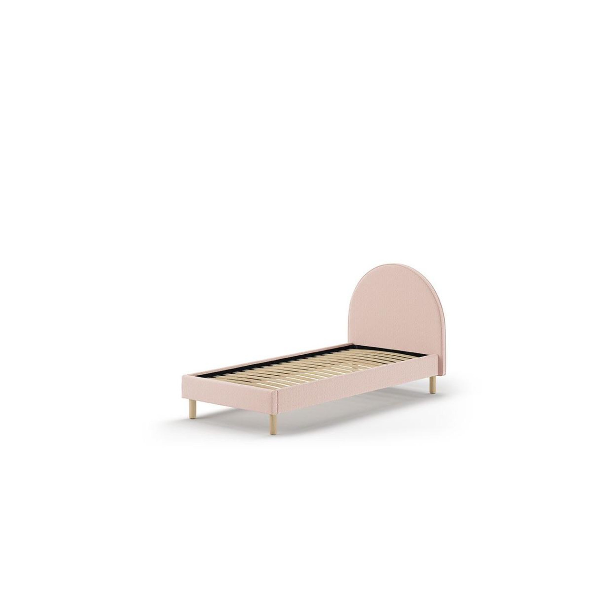 Voir la diapositive 3 : Paris Prix Pack - lit enfant & pouf bouclé  moon  90x200cm rose