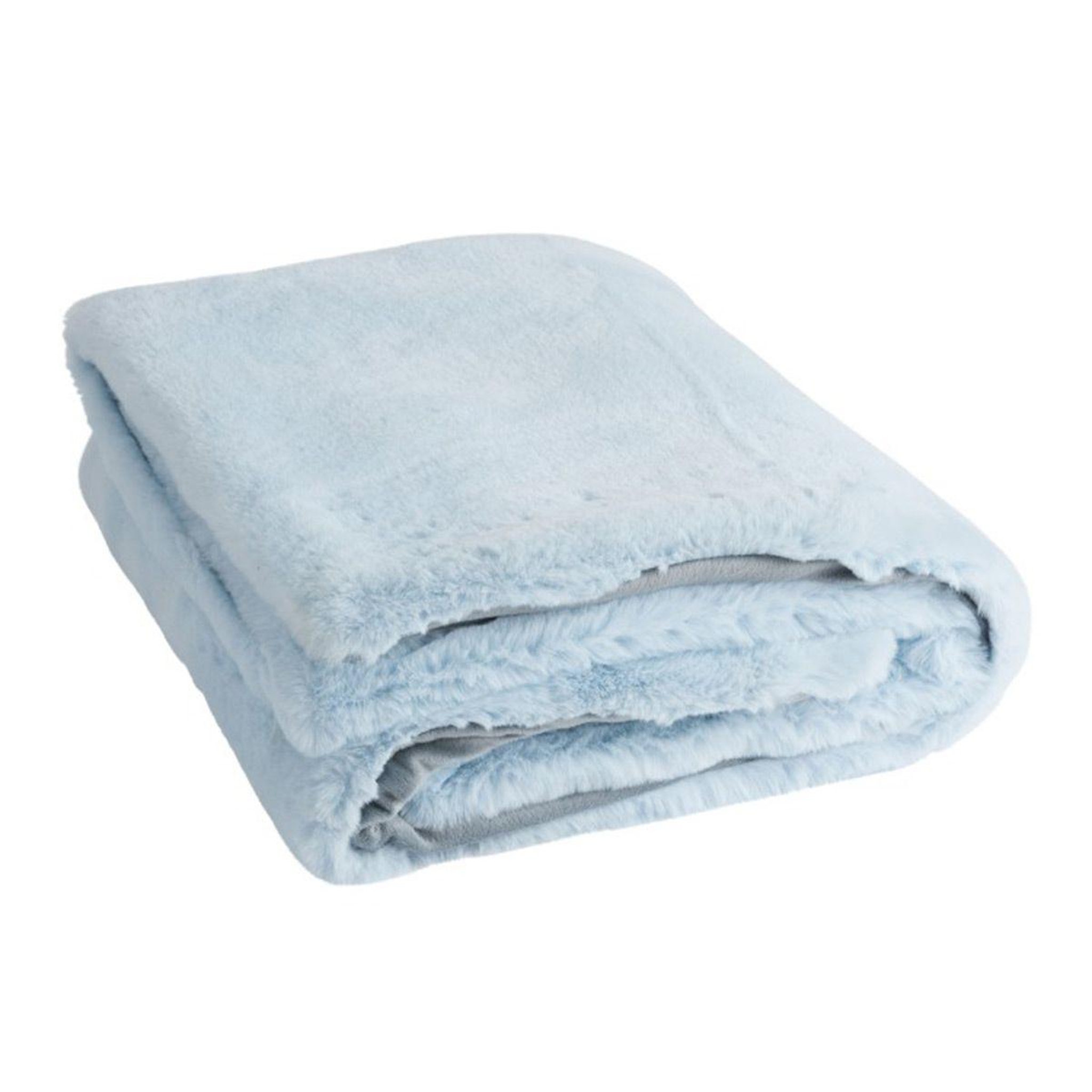 Voir la diapositive 1 : J-LINE Plaid imitation fourrure  cutie  130x180cm bleu