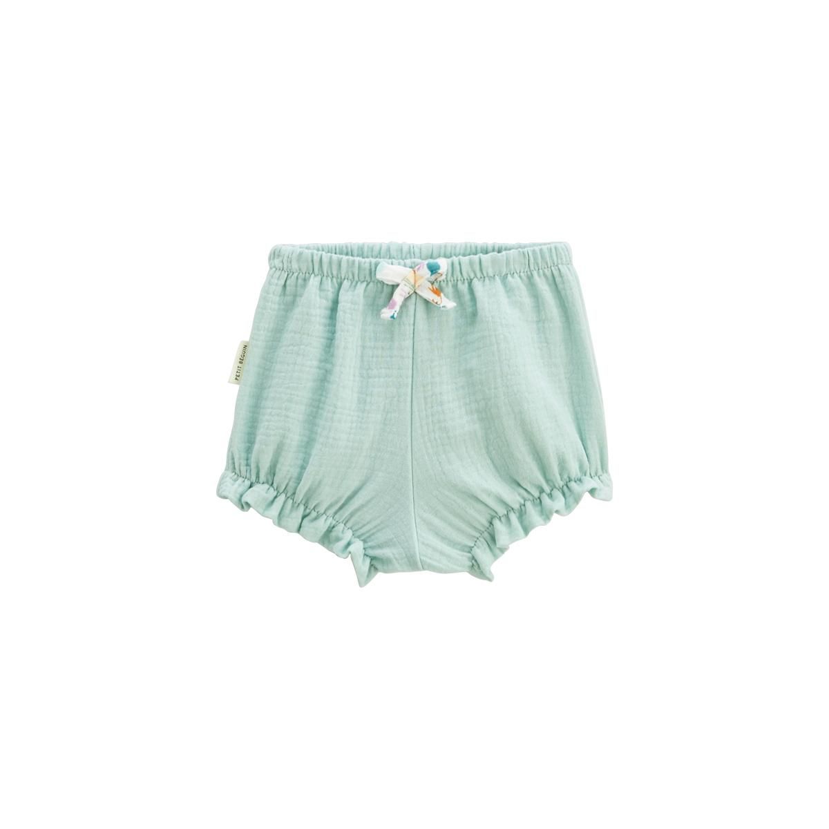 Petit Béguin Lot de 2 bloomers bébé en gaze de coton Patroika