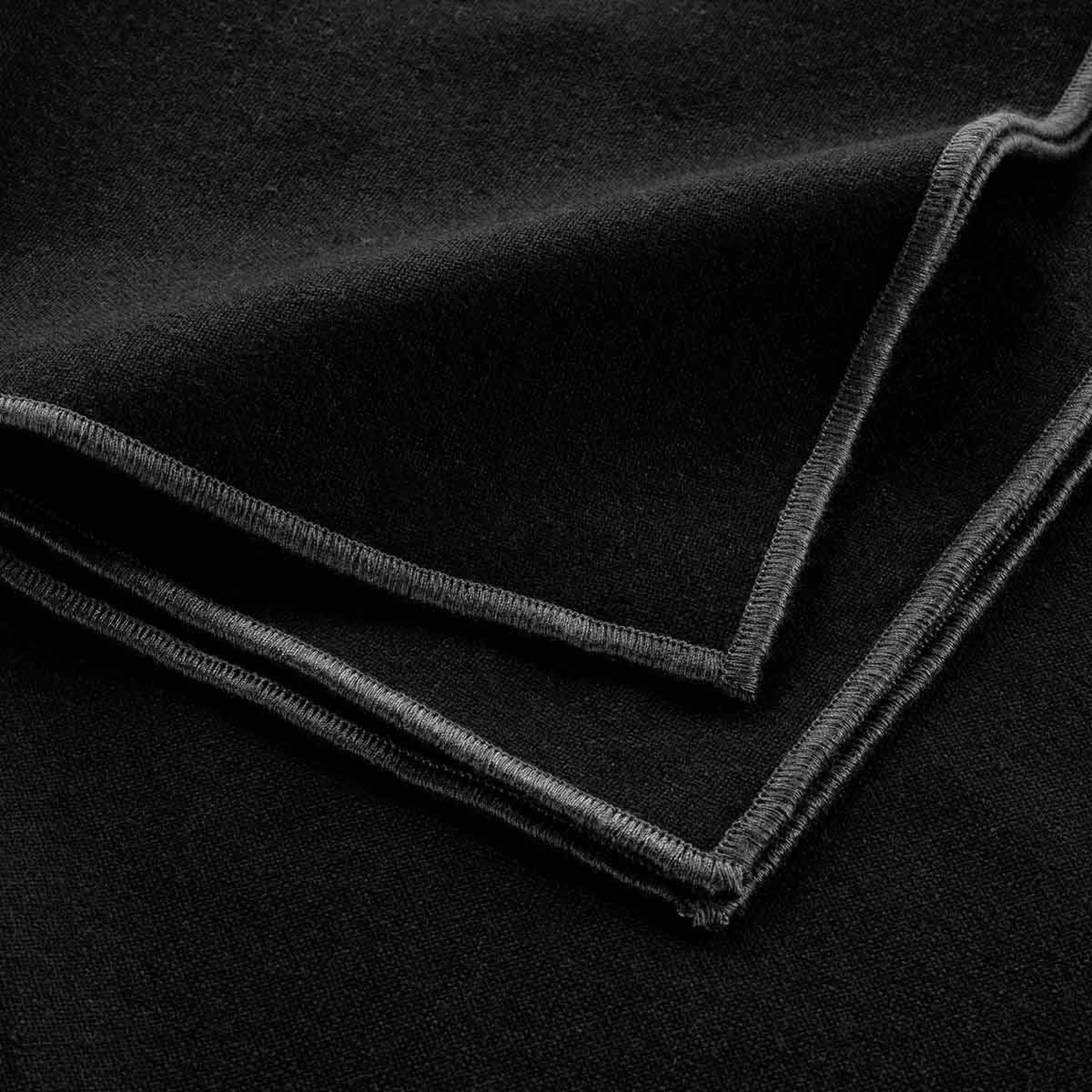 Voir la diapositive 2 : Douceur d'Intérieur Lot de 3 serviettes de table  mistraline  40x40cm noir
