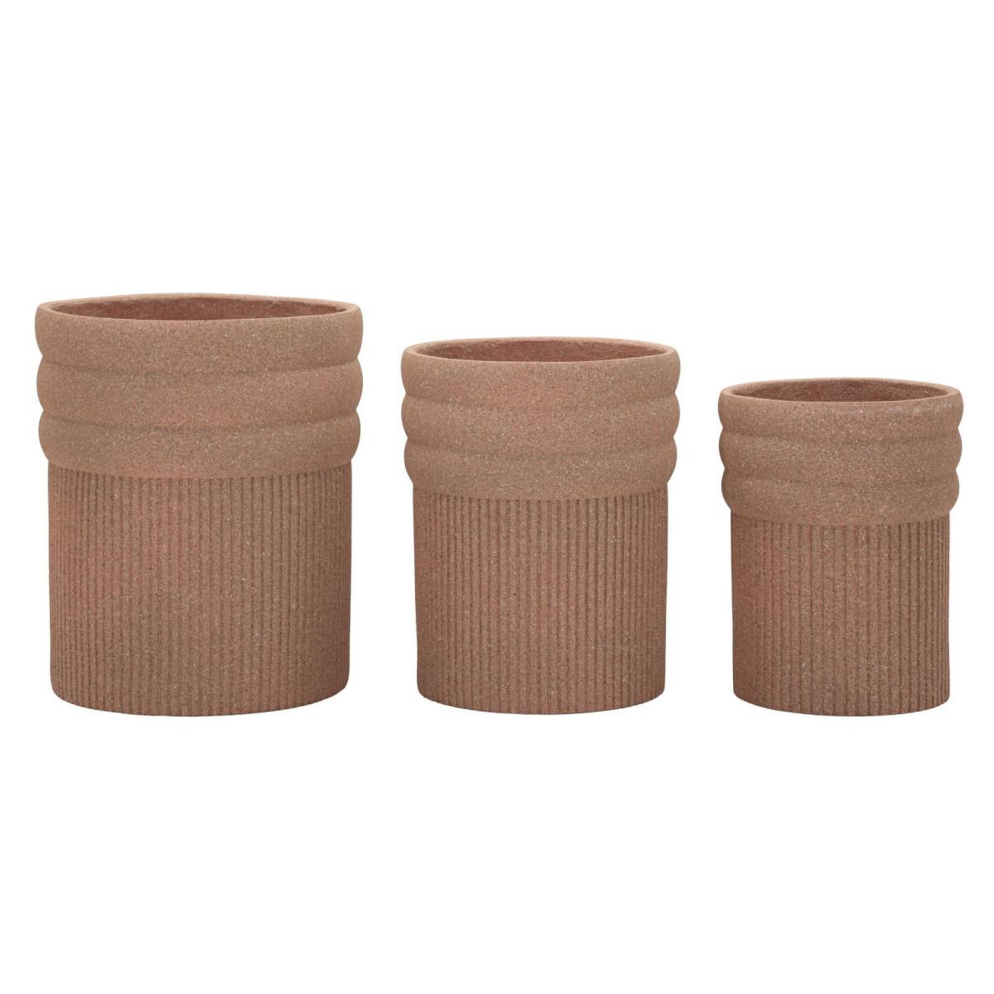 Voir la diapositive 2 : Paris Prix Lot de 3 Cache-Pots  Colombia  50cm Rouge