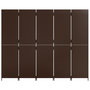 Voir la diapositive 5 : VIDAXL Cloison de separation 5 panneaux marron resine tressee