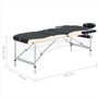 Voir la diapositive 6 : VIDAXL Table de massage pliable 3 zones Aluminium Noir et beige