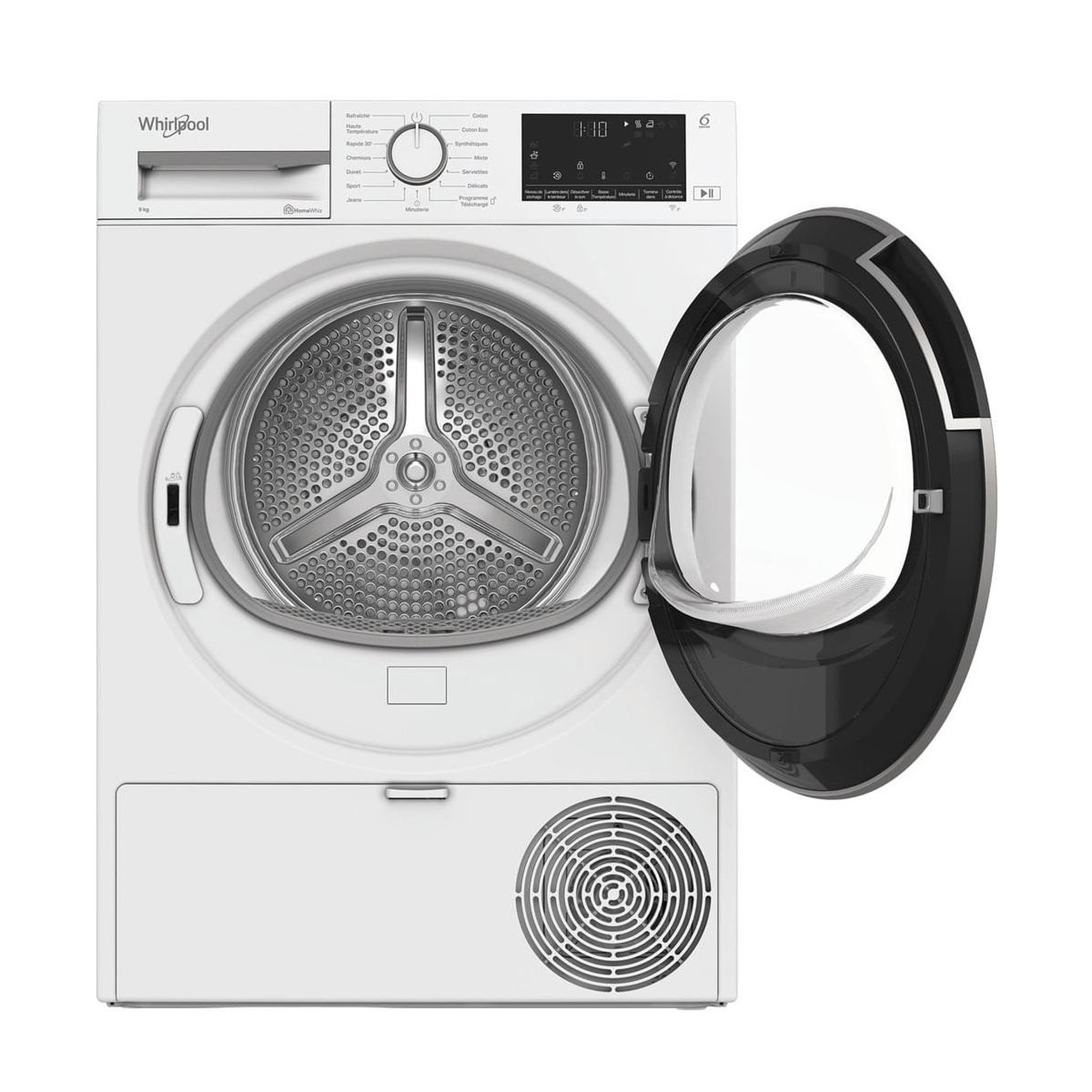 Voir la diapositive 4 : Whirlpool Sèche-linge pompe à chaleur 60cm 9kg blanc - cwd93mwwsfr