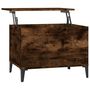 Voir la diapositive 2 : VIDAXL Table basse Chene fume 60x44,5x45 cm Bois d'ingenierie