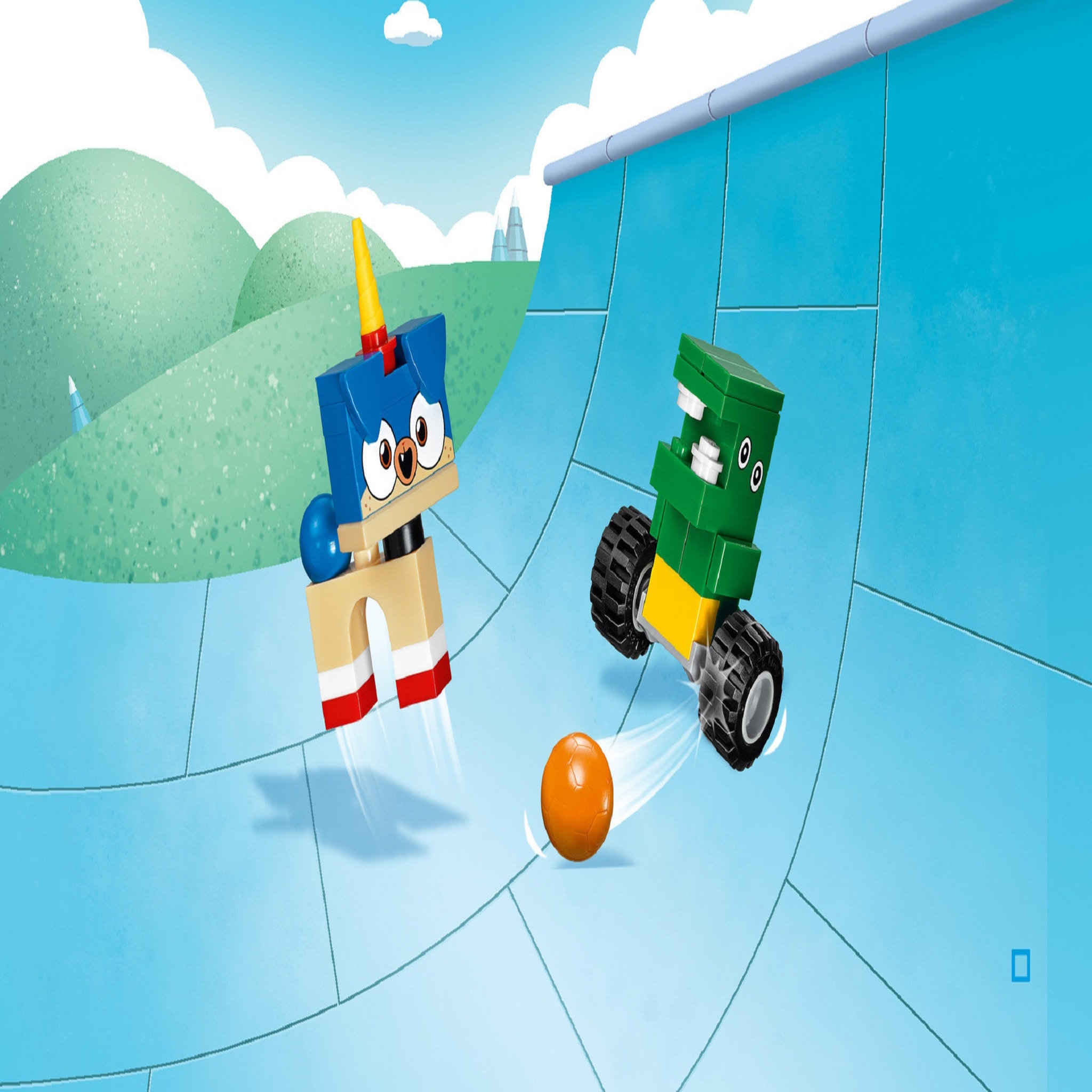 Voir la diapositive 4 : LEGO Unikitty! 41452 - Le tricycle de Prince Puppycorn 