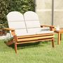 Voir la diapositive 1 : VIDAXL Banc de jardin Adirondack et coussins 126 cm bois massif acacia