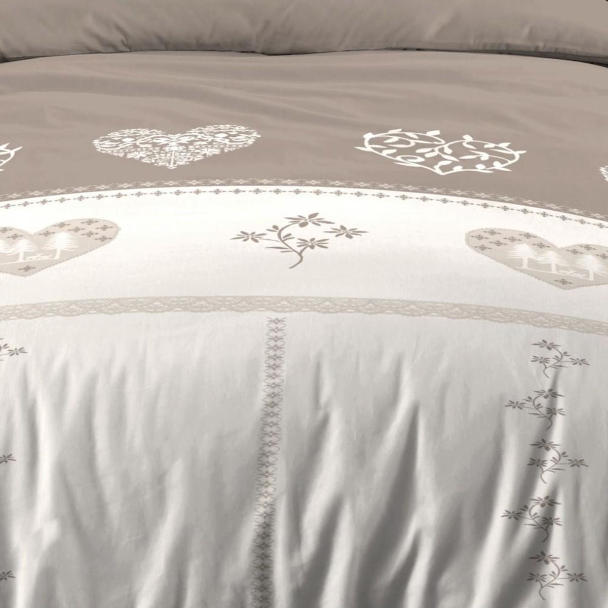 STOF Housse de couette 140x200 + 1 taie coton 57 fils