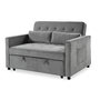 Voir la diapositive 4 : Paris Prix Canapé Convertible 2 Places Velours  Léa  133cm Gris