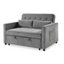 Voir la diapositive 4 : Paris Prix Canapé Convertible 2 Places Velours  Léa  133cm Gris