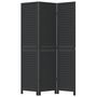 Voir la diapositive 4 : VIDAXL Cloison de separation 3 panneaux noir bois de paulownia massif