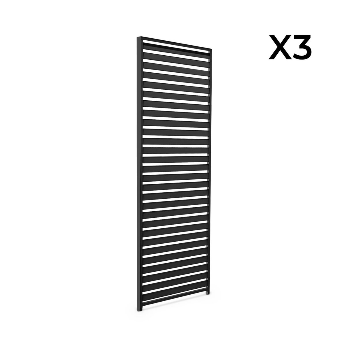 SWEEEK Lot de 3 persiennes 130cm pour pergola bioclimatique aluminium 4x3m Triomphe