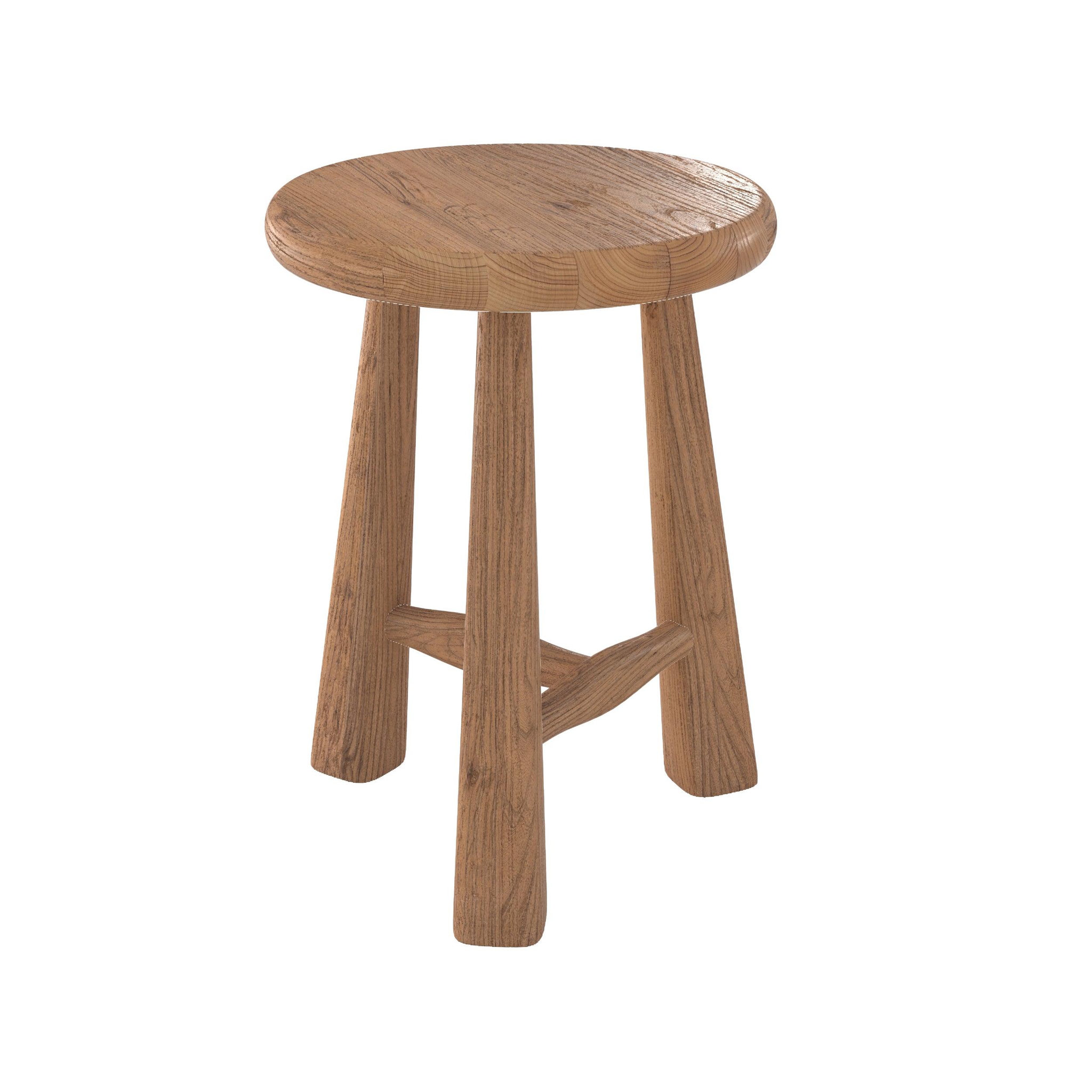 MAISON PAVANE Tabouret en bois d'orme H42 cm-Toby