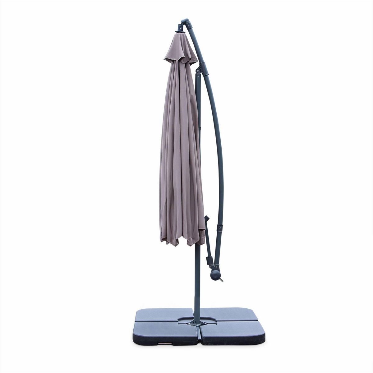 SWEEEK Parasol déporté rond Hardelot diamètre 350cm excentré  8 baleines