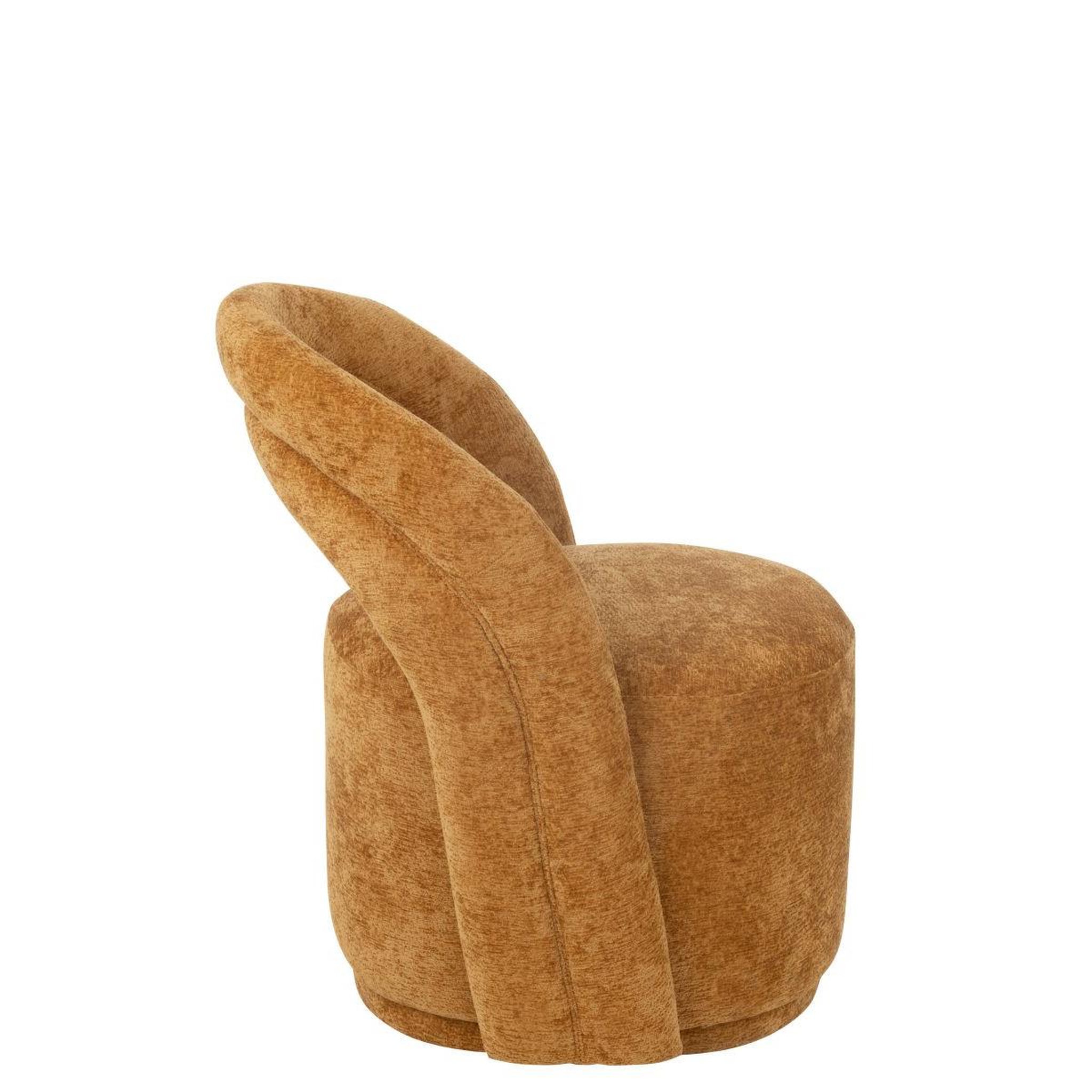 Voir la diapositive 3 : J-LINE Fauteuil Design Arrondi  Anise  80cm Ocre