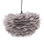 Paris Prix Lampe Suspension en plume  Nicola  35cm Gris
