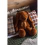 Voir la diapositive 2 : Paris Prix Peluche Enfant  Lapin Nœud  70cm Marron