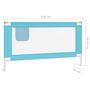 Voir la diapositive 6 : VIDAXL Barriere de securite de lit d'enfant Bleu 150x25 cm Tissu