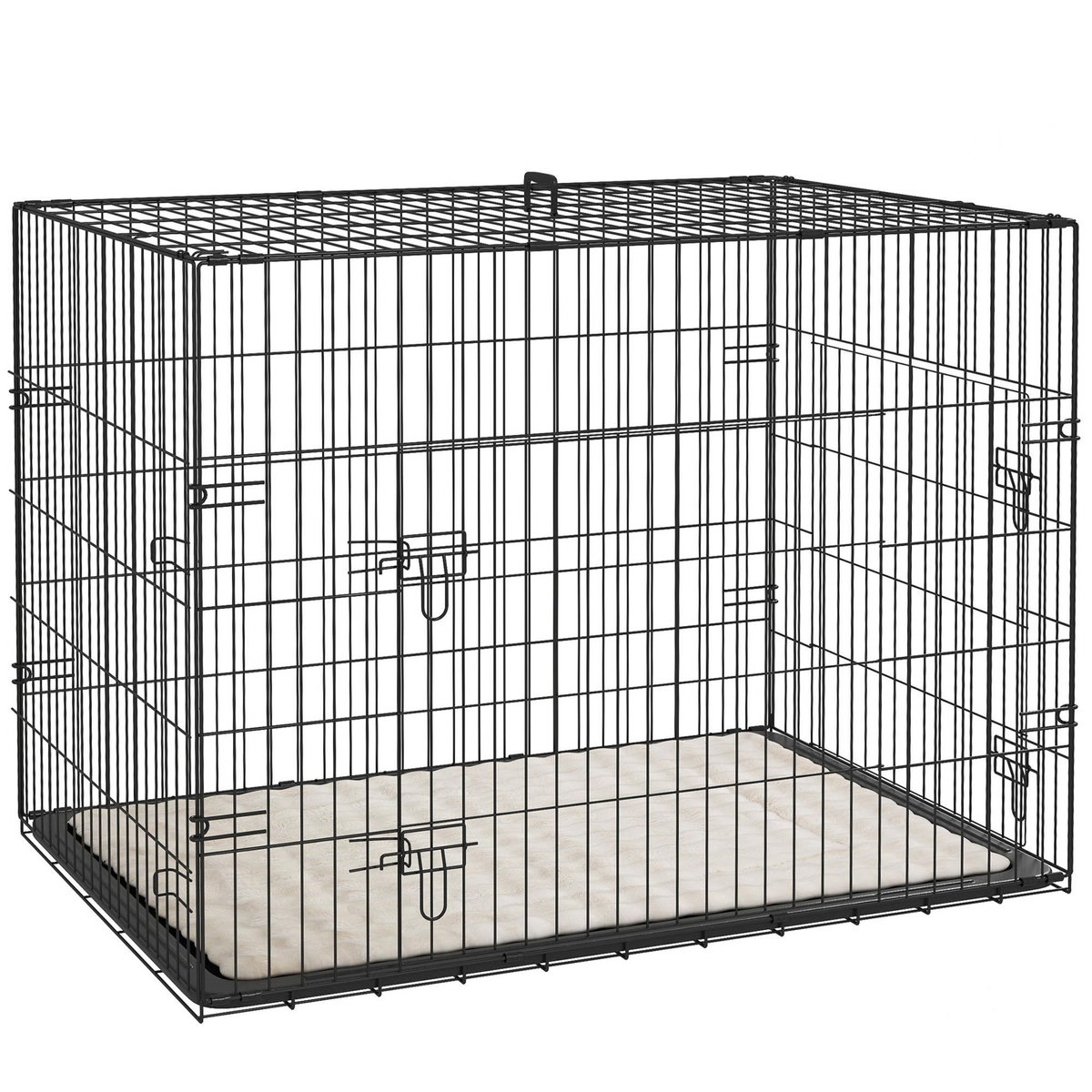PAWHUT Cage caisse de transport pliable pour chien 91 x 62 x 68 cm avec coussin