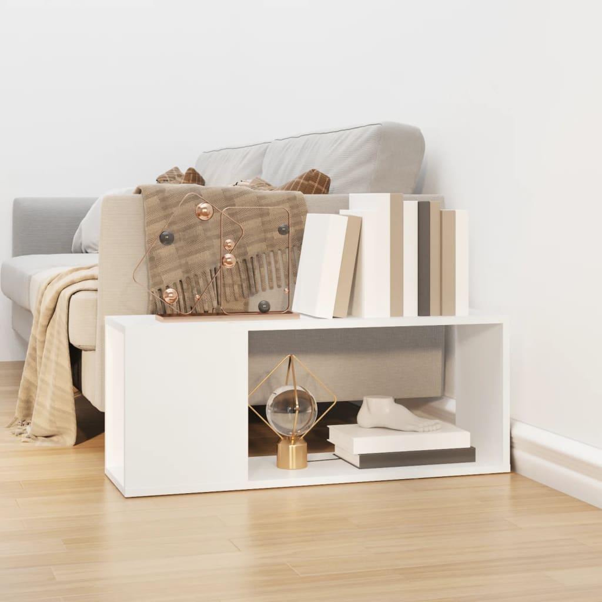 VIDAXL Meuble TV Blanc 80x24x32 cm Bois d'ingenierie