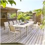 Voir la diapositive 2 : HESPERIDE Table de jardin extensible Piazza en aluminium - 12 Places