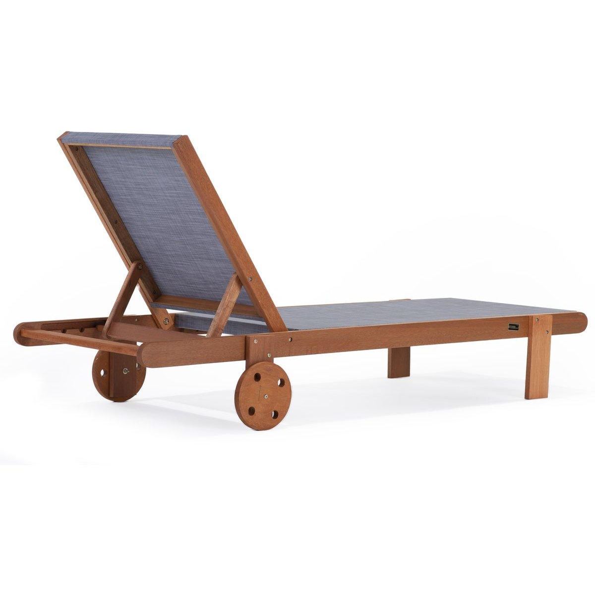 Habitat et Jardin Lot de 2 bains de soleil en bois exotique  Saïgon  - Maple - Gris