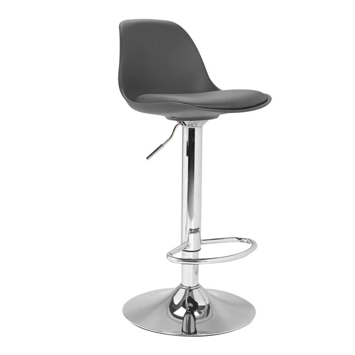 ID MARKET Lot de 4 tabourets de bar KARL design gris