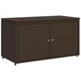 Voir la diapositive 2 : VIDAXL Armoire de rangement jardin marron 110x55x60,5cm resine tressee