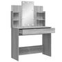 Voir la diapositive 4 : VIDAXL Coiffeuse avec lumieres LED sonoma gris 96x40x142 cm