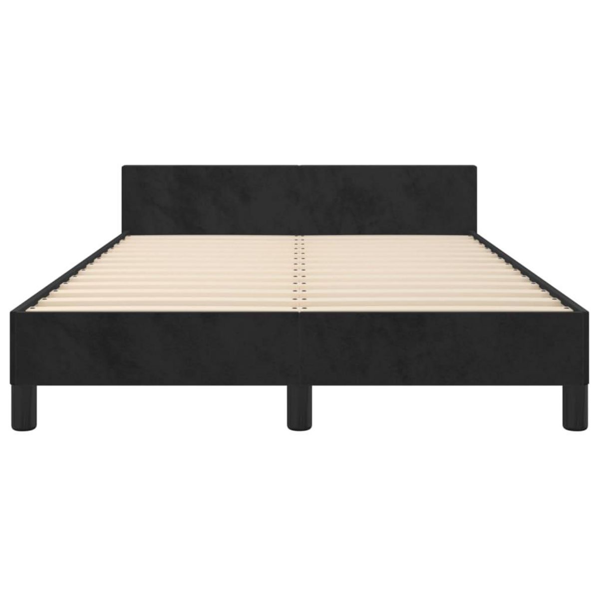 VIDAXL Cadre de lit sans matelas noir 120x200 cm velours