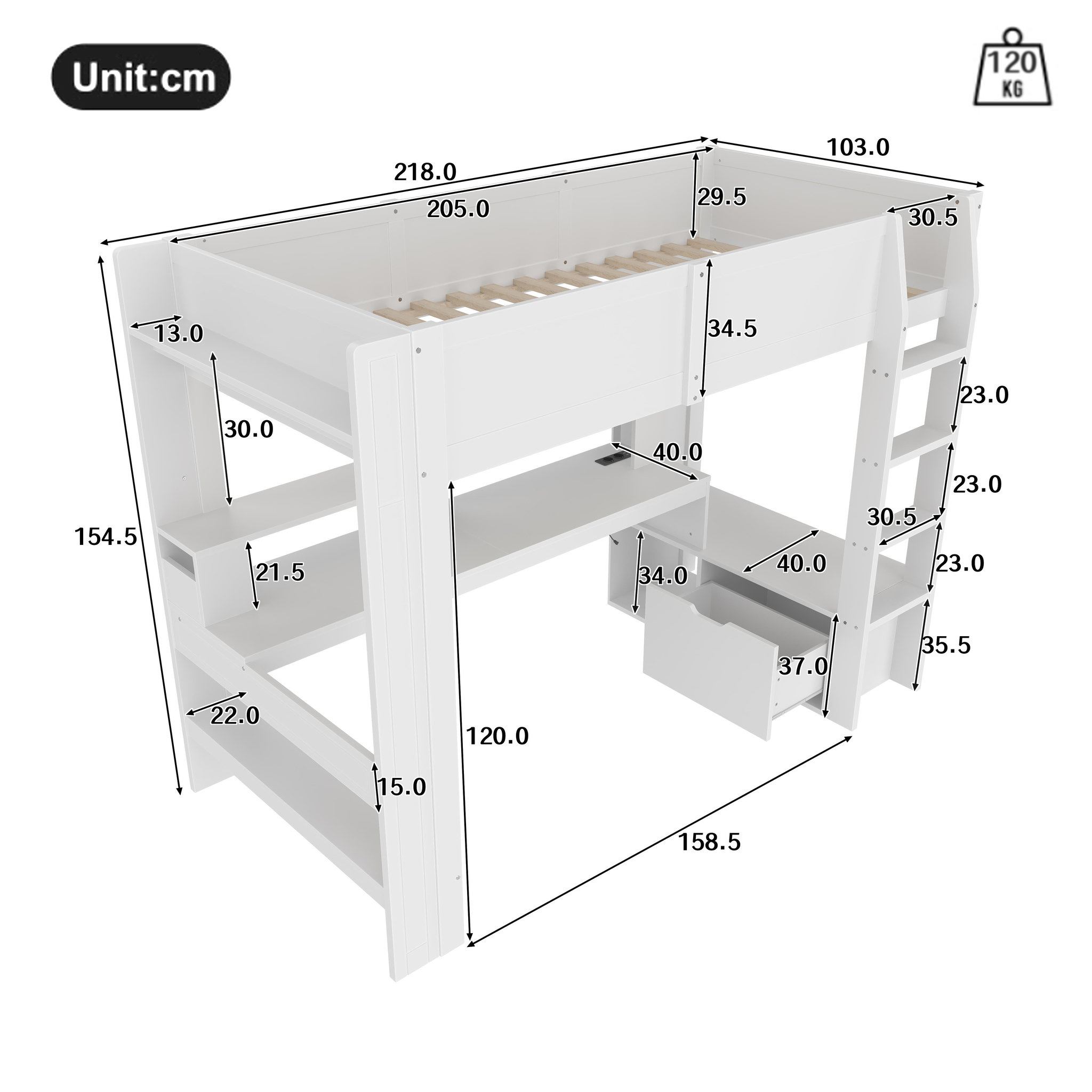 Voir la diapositive 3 : MERAX Lit mezzanine