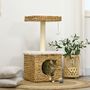 Voir la diapositive 2 : PAWHUT Arbre à chat style cosy chic griffoir sisal niche plateforme d'observation boule jacinthe d'eau peluche aspect fourrure