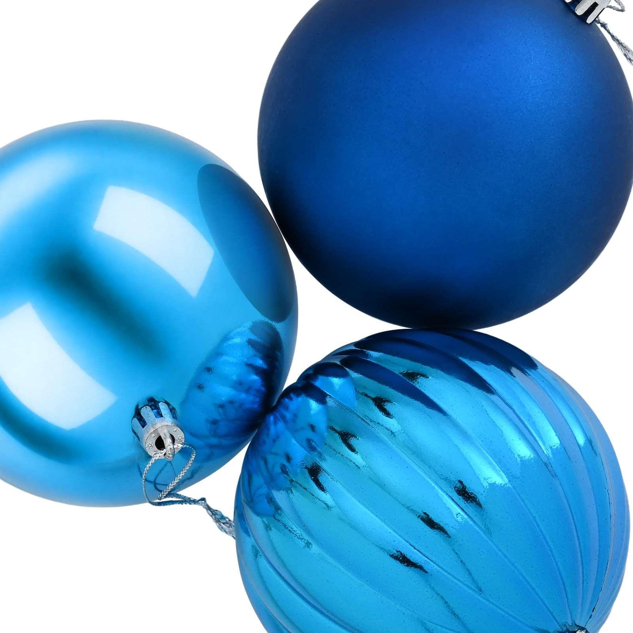 Voir la diapositive 5 : VIDAXL Ensemble de boules de Noël XL 9 pc Bleu Diam. 15 cm Plastique