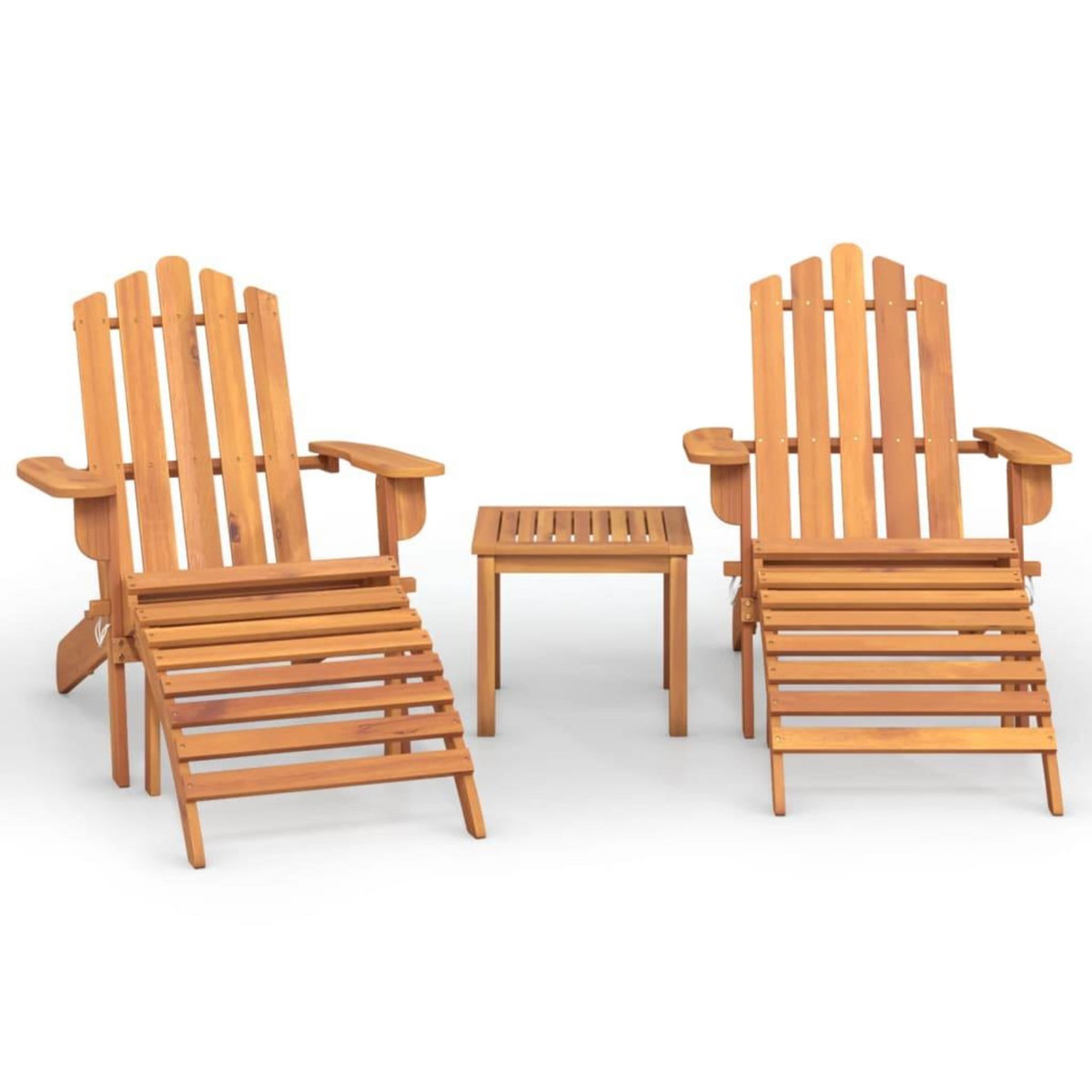 VIDAXL Ensemble de salon de jardin Adirondack 3 pcs bois acacia solide
