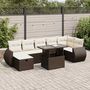 Voir la diapositive 1 : VIDAXL Salon de jardin 8 pcs avec coussins marron resine tressee