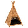 Voir la diapositive 1 : Paris Prix Tipi pour Chat en Rotin  Coussin  72cm Jaune Miel
