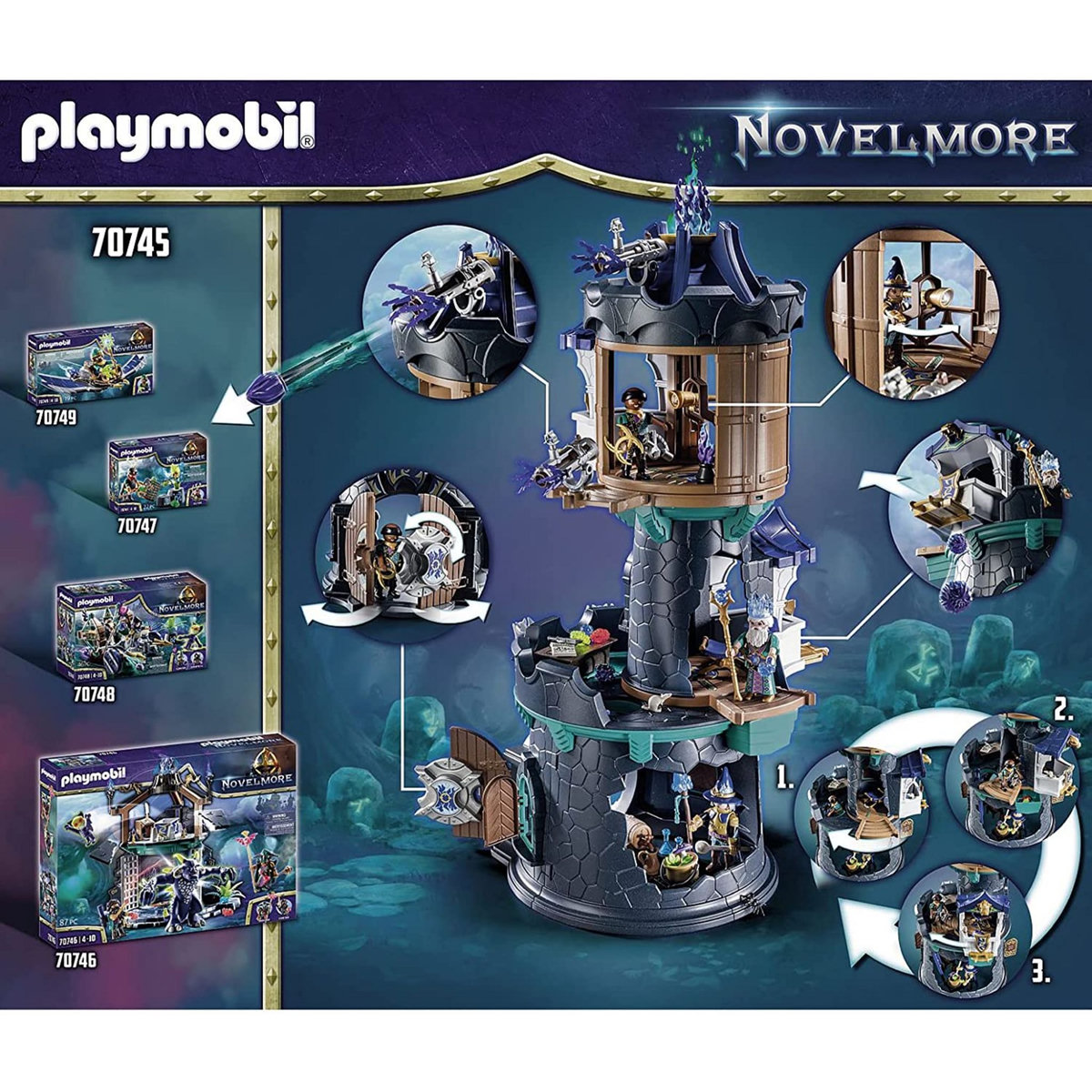 PLAYMOBIL 70745 Novelmore Violet Vale - Tour des magiciens