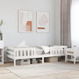 Voir la diapositive 1 : VIDAXL Cadre de lit sans matelas blanc 75x190 cm bois de pin massif