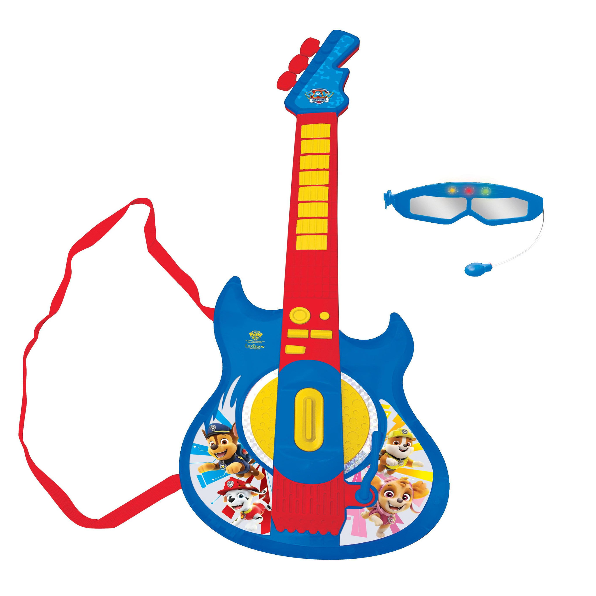 Lexibook Guitare Électronique Lumineuse avec lunettes et micro Pat'Patrouille