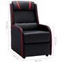 VIDAXL Chaise inclinable Noir et rouge Similicuir