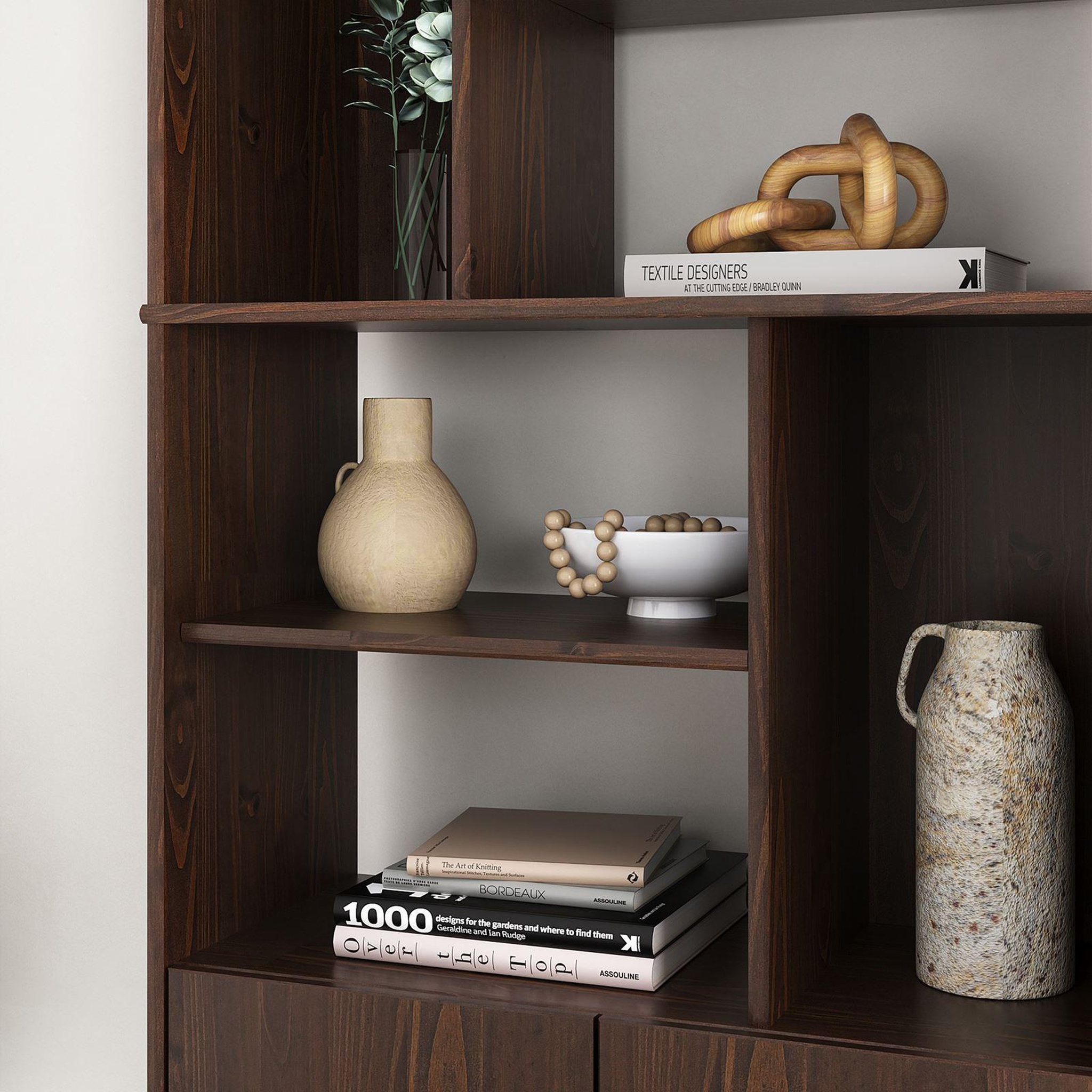 Voir la diapositive 4 : IDIMEX Buffet haut SIMONA H 188 cm en bois massif