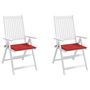 Voir la diapositive 4 : VIDAXL Coussins de chaise de jardin lot de 2 rouge 50x50x4 cm