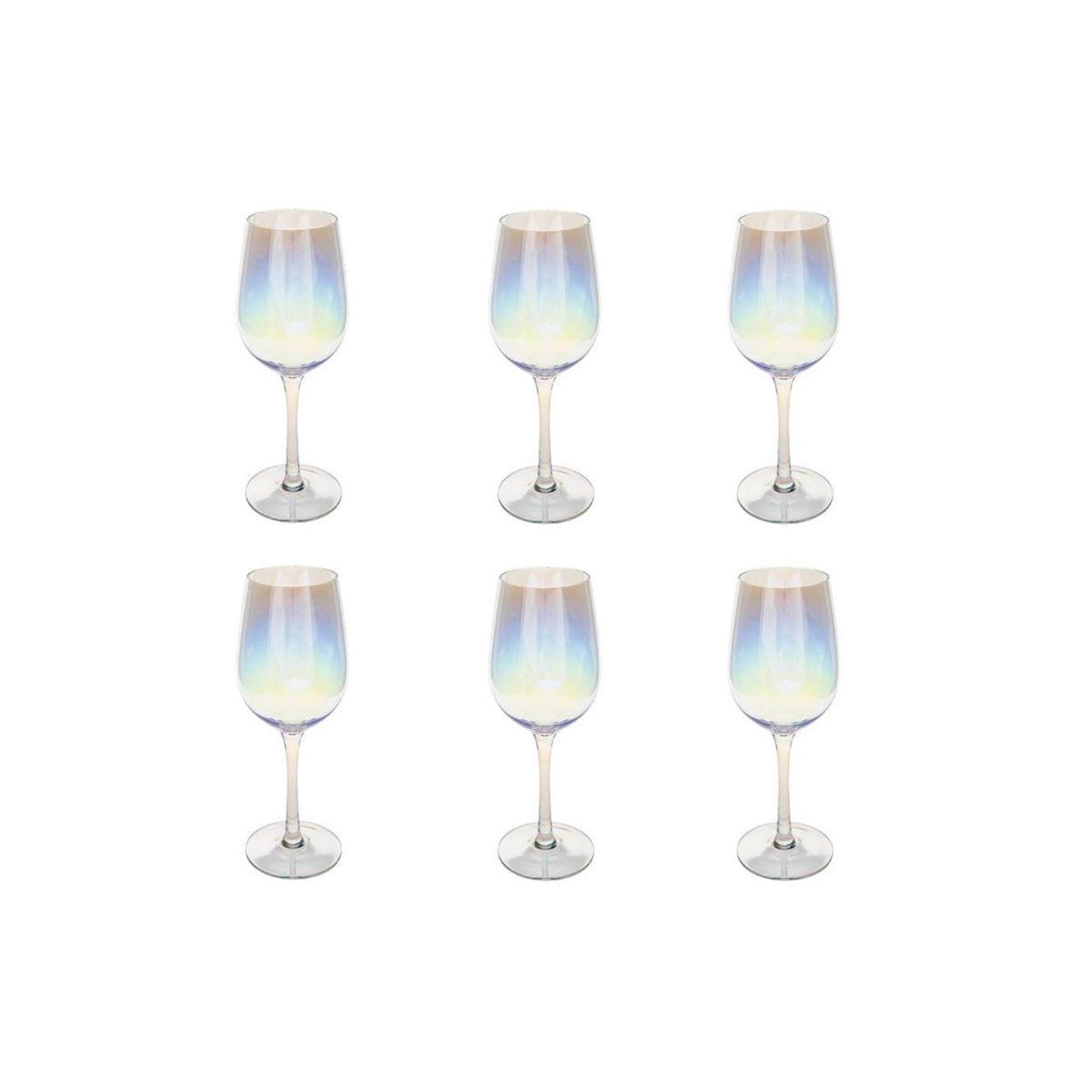 FEERIC LIGHT & CHRISTMAS Lot de 6 verres à vin  fantasy  38cl transparent