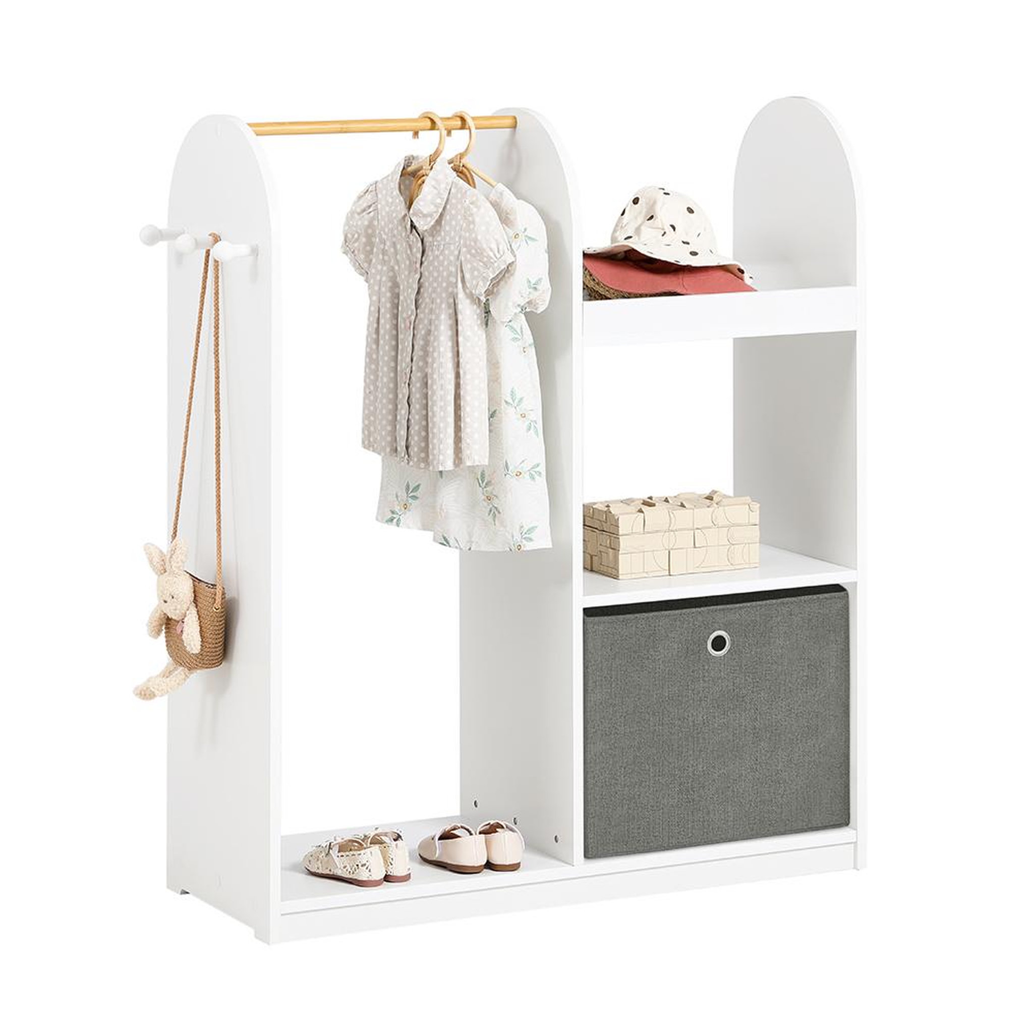 Voir la diapositive 1 : SOBUY SoBuy - Armoire Enfant à 2 étagères - Nordique - KMB40