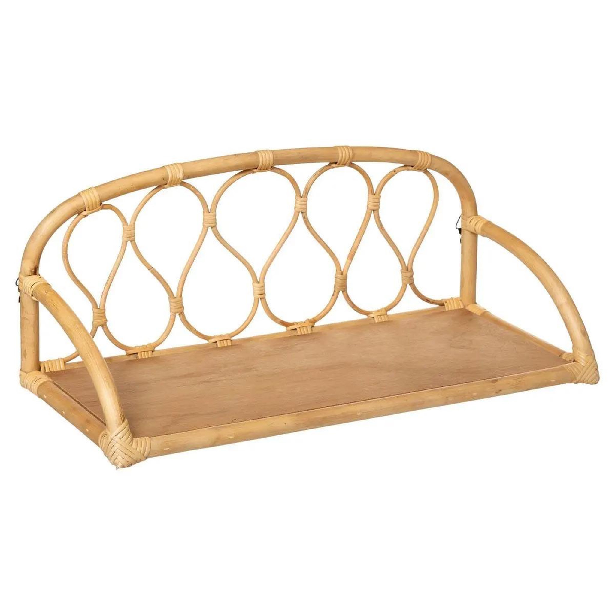 Atmosphera Kids Étagère Murale en Rotin  Liberty  57cm Naturel